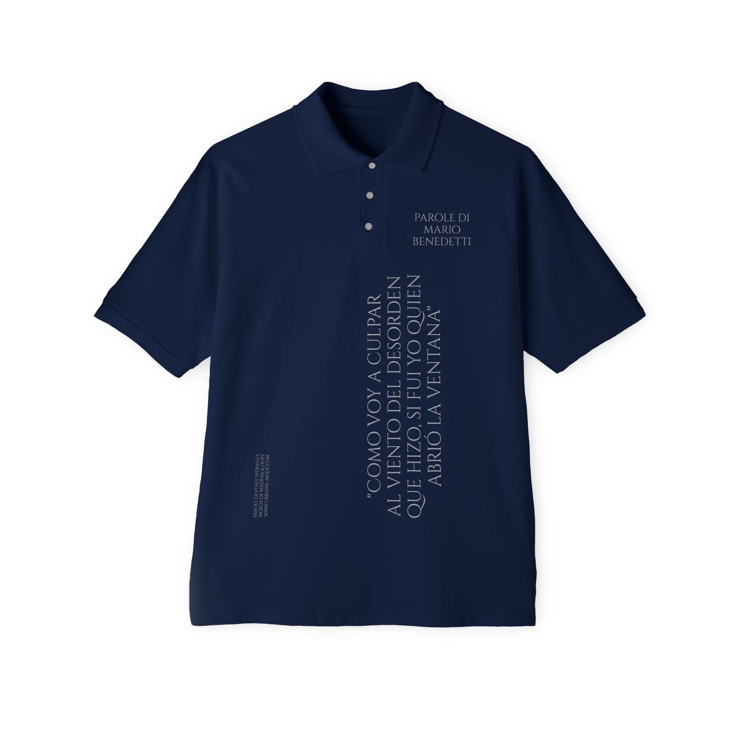 Benedetti - Como culpar el viento si yo abri la ventana - Men's Piqué Polo