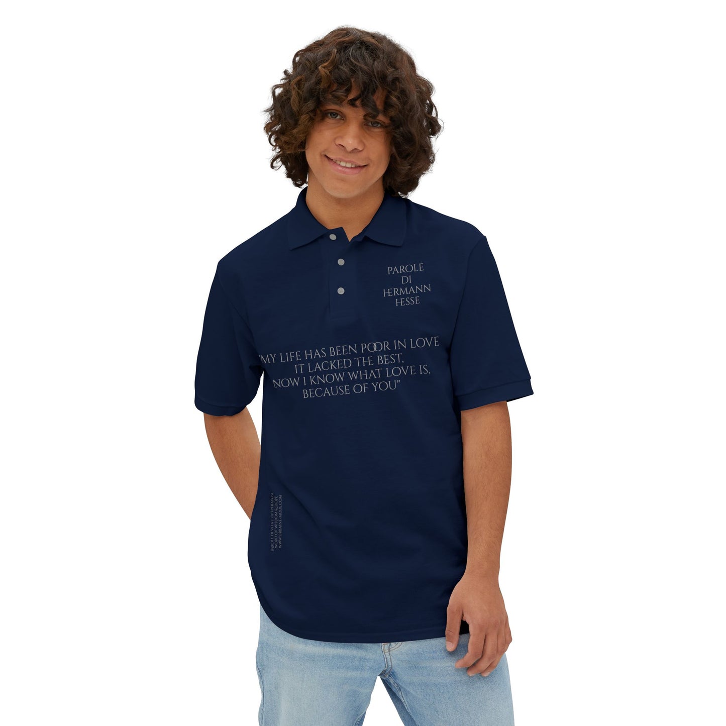 Hermann Hesse - I know what love is because of you - In case you forget - Men's Piqué Polo