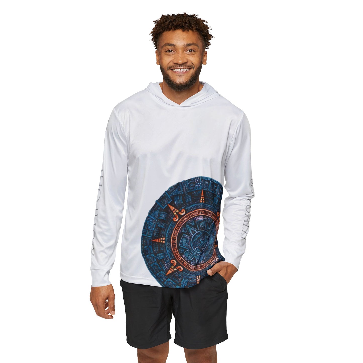 Pre Colum - Aztec Calendar 2 - Men's Sports Warmup Hoodie (AOP)