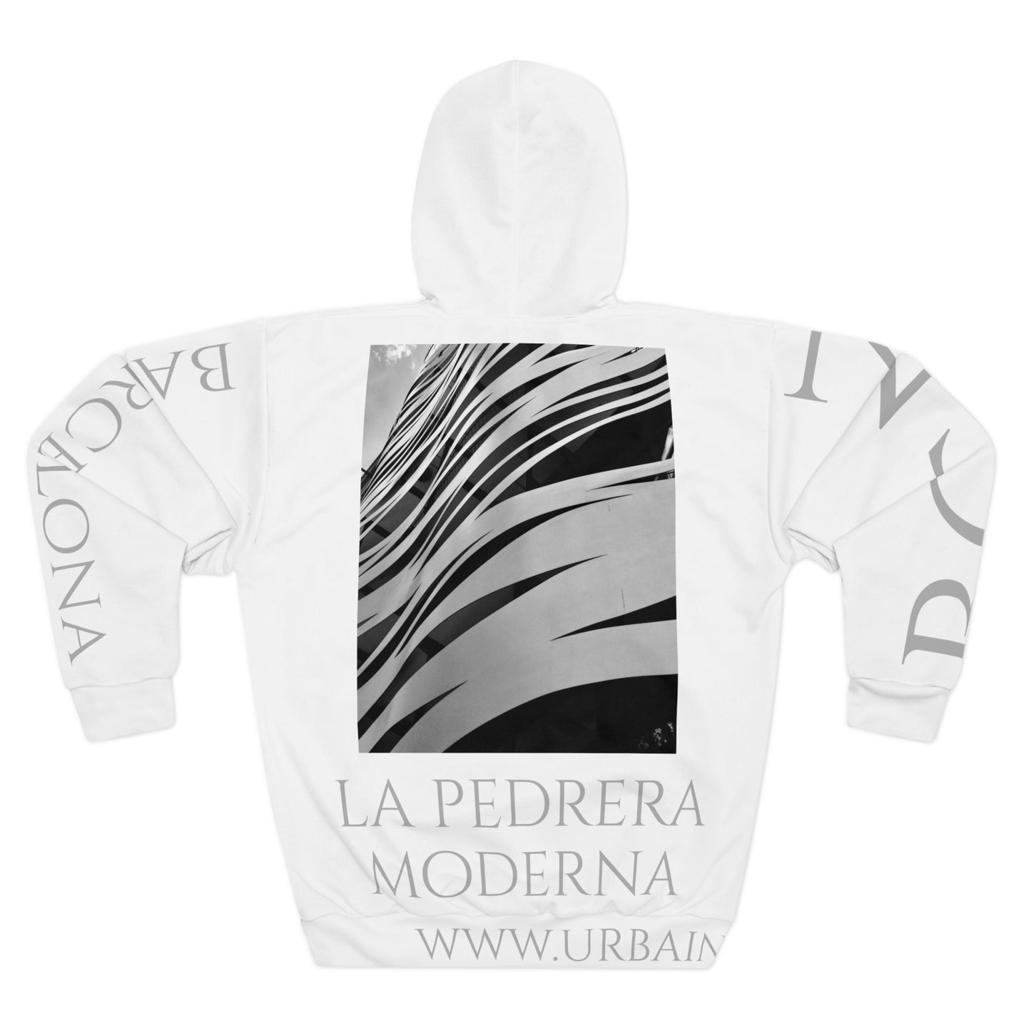 Arquitecture - BCN - Spain - Modern Pedrera - B&W - Unisex Pullover Hoodie (AOP)