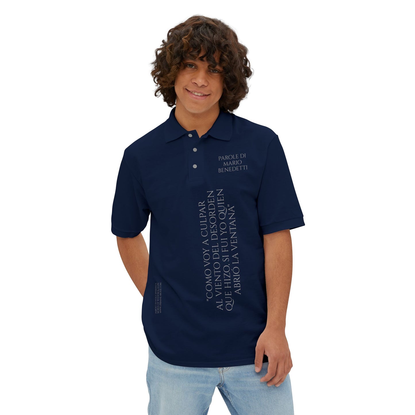 Benedetti - Como culpar el viento si yo abri la ventana - Men's Piqué Polo