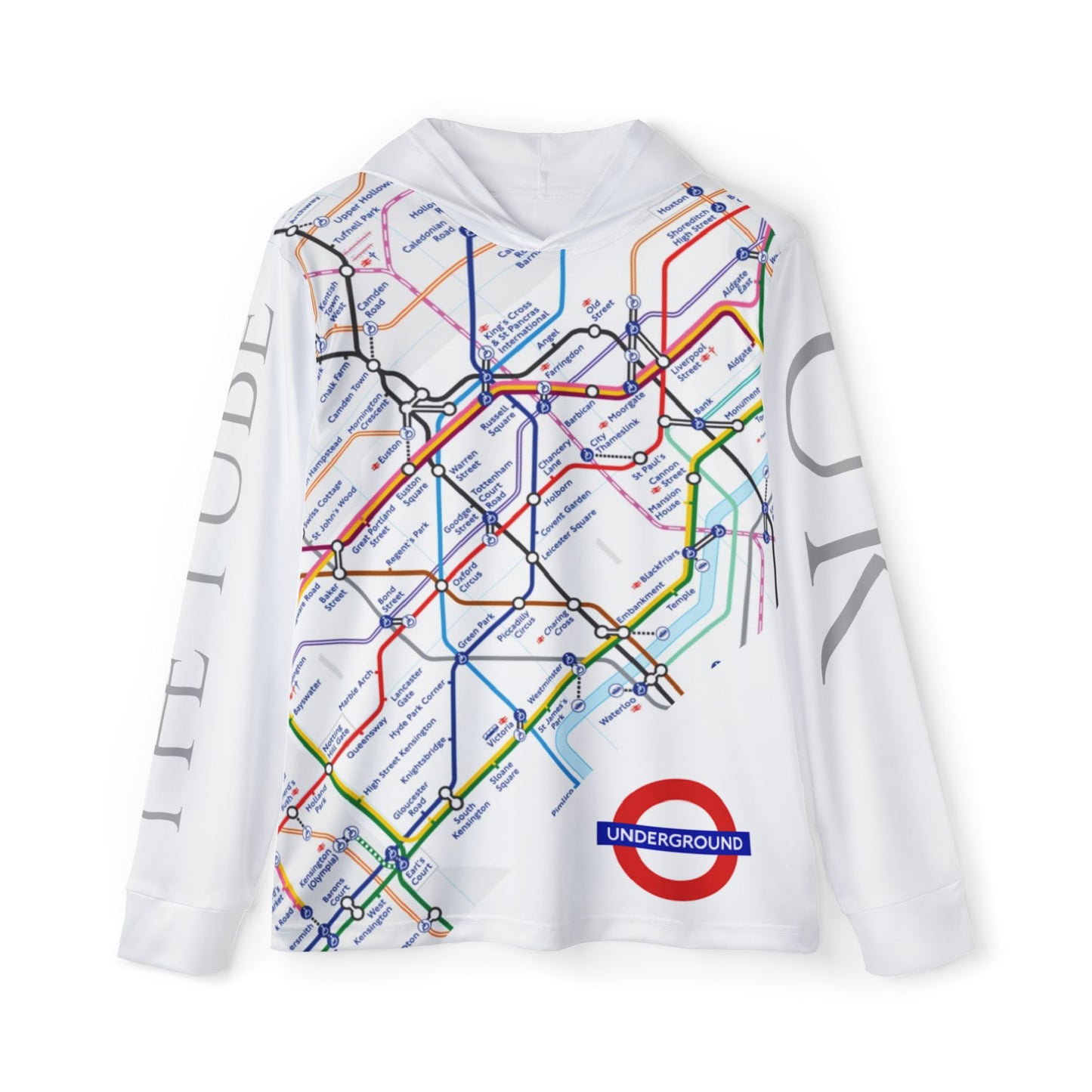 Metro Map - London - UK - Men's Sports Warmup Hoodie (AOP)