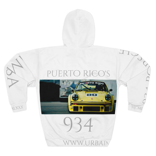 Auto Racing - Puerto Rico's 934 - Color - Unisex Pullover Hoodie (AOP)