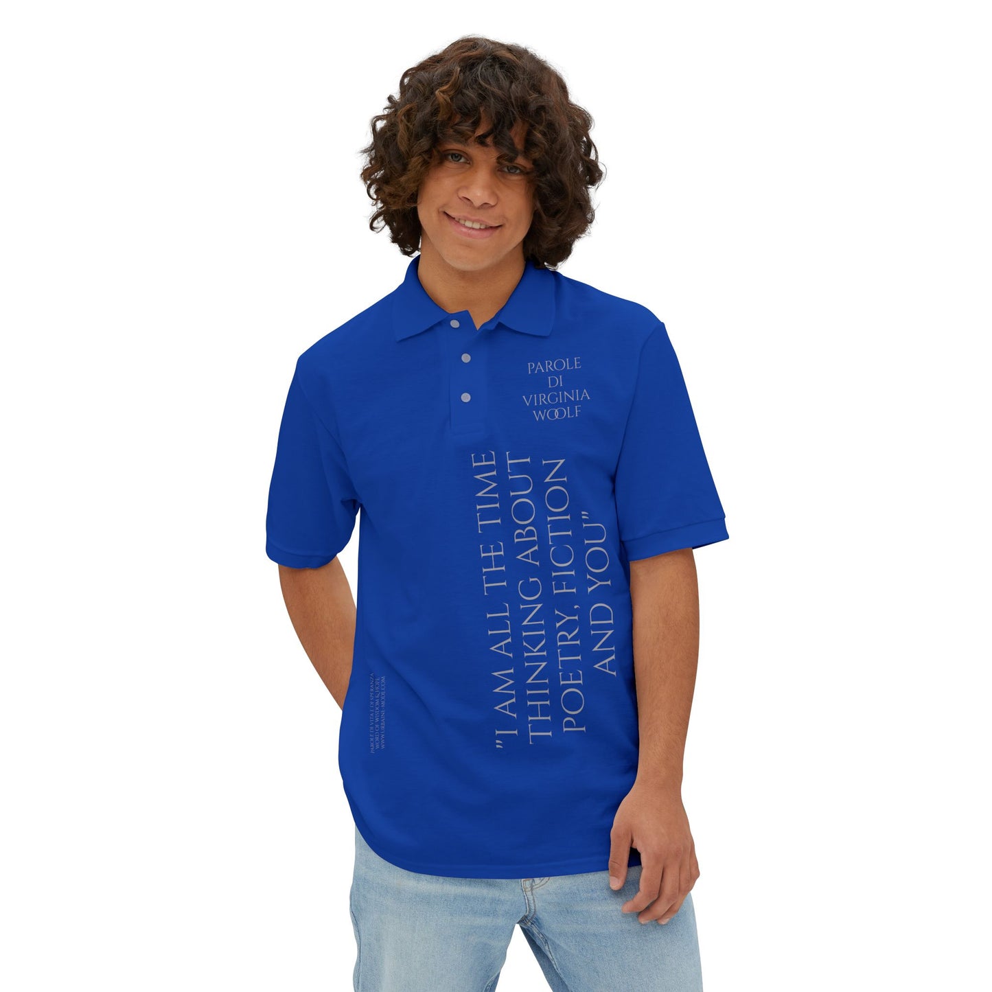 Virginia Woolf - Thinkin of poetry and you - Men's Piqué Polo