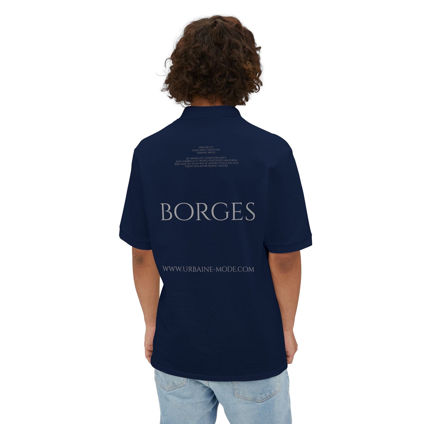 JLBorges - Soy todos los que lei, conoci, visite, ame y mis antepasados  - Men's Piqué Polo