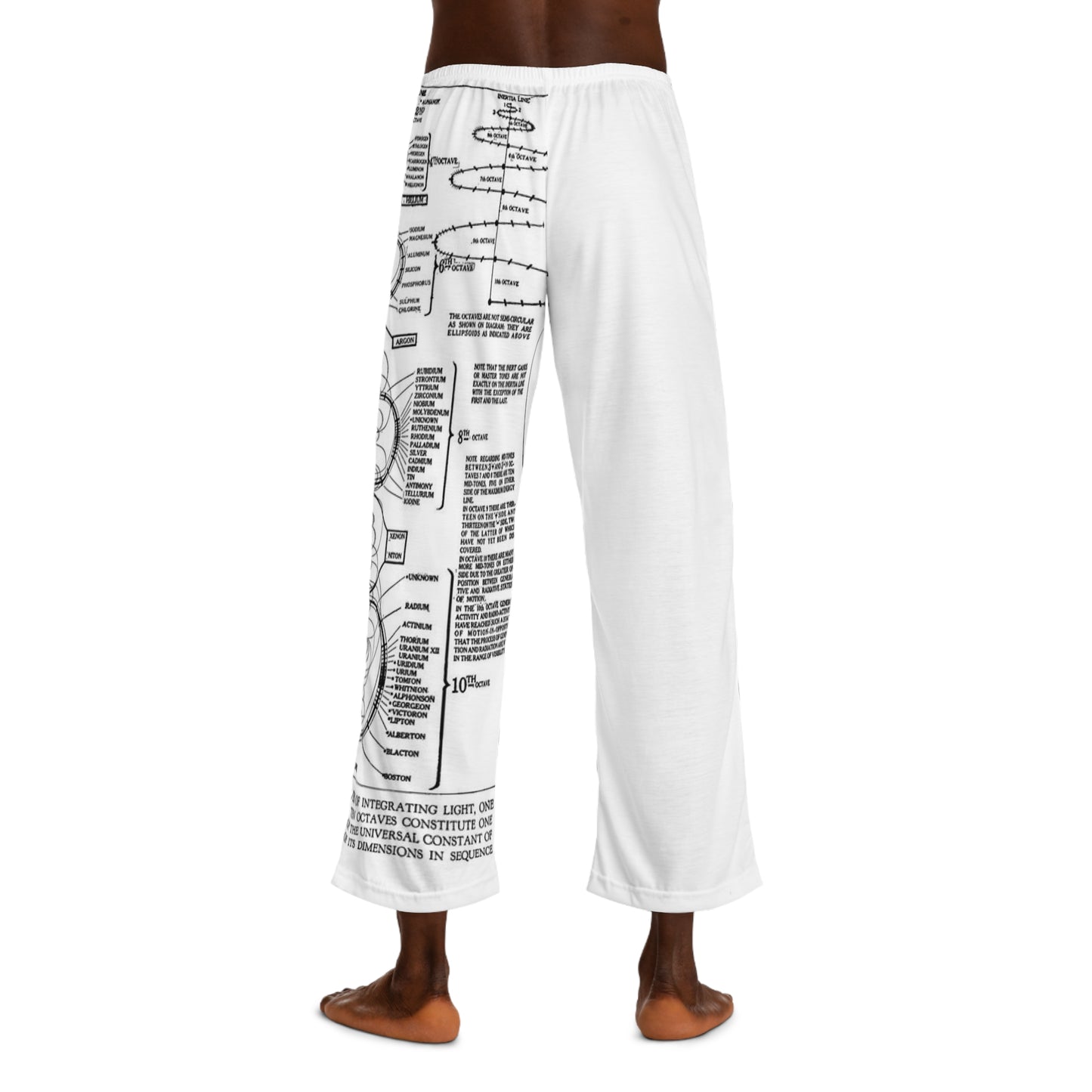 Round Periodic chart - Men's Pajama Pants (AOP)