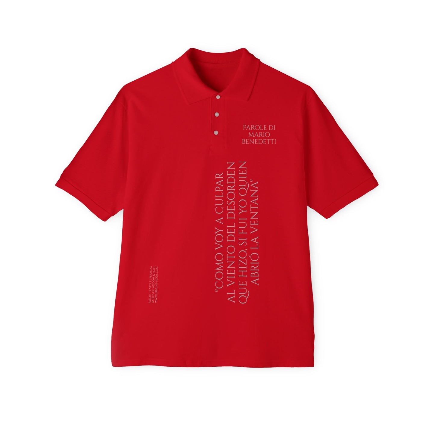 Benedetti - Como culpar el viento si yo abri la ventana - Men's Piqué Polo