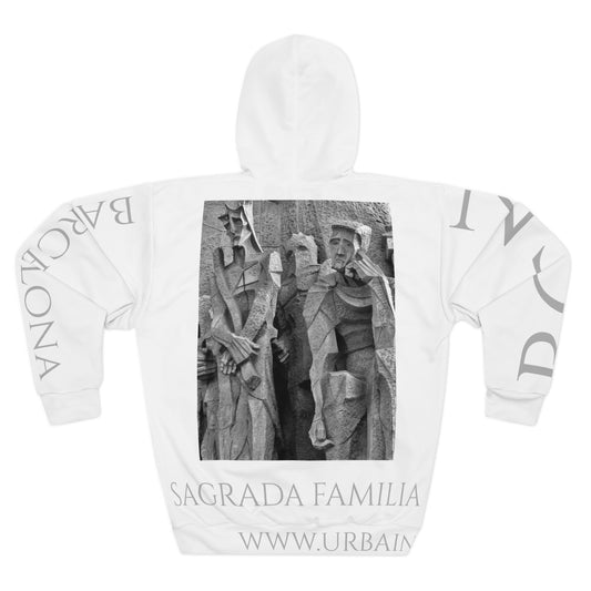 Arquitecture - BCN - Spain - Sagrada Familia 1 - B&W - Unisex Pullover Hoodie (AOP)