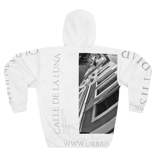 Arquitecture - SJU - PR - Luna - B&W - Unisex Pullover Hoodie (AOP)