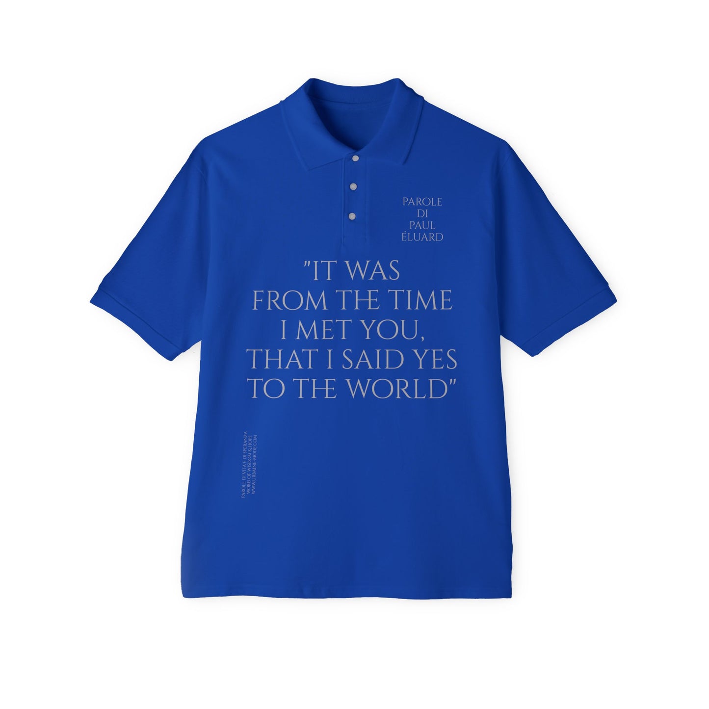 Eluard - I said yes to the world - In case you forget - Men's Piqué Polo