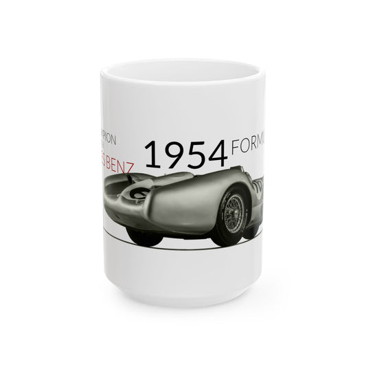 F1 GP Legends 1954 Fangio Mercedes Benz Ceramic Mug, (11oz, 15oz)