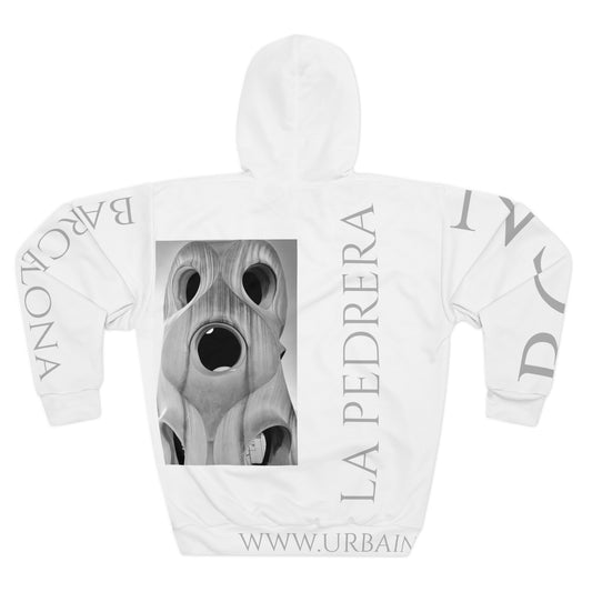 Arquitecture - BCN - Spain - Pedrera Guards 3 - B&W - Unisex Pullover Hoodie (AOP)